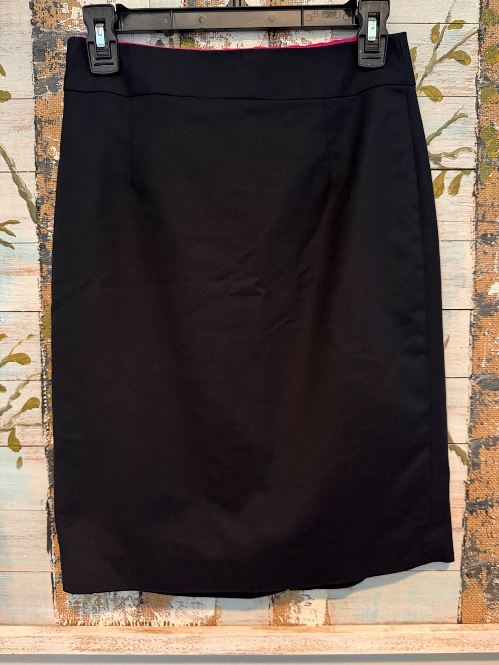 Banana Republic Black Pencil Skirt with Pink Interior